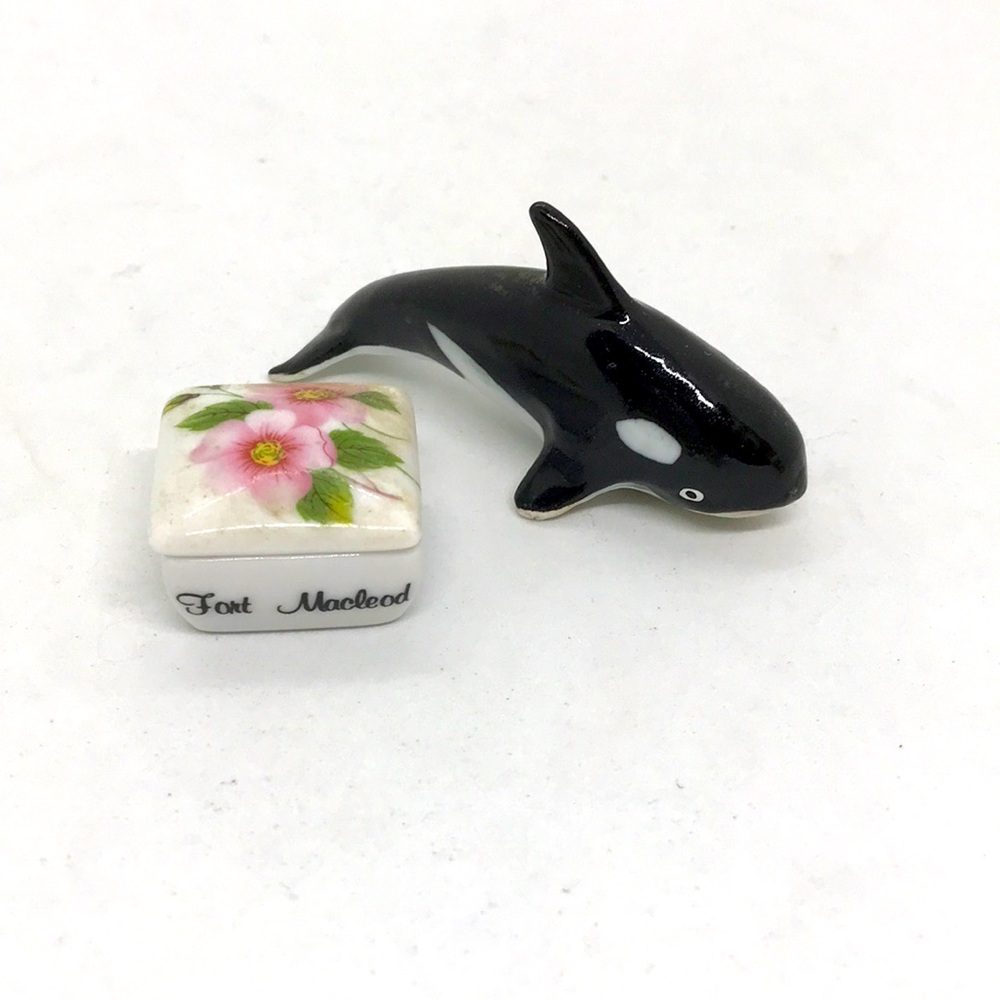 Vintage Ft McLeod Mini Trinket Box & Orca Mini, Alberta + Special Bundle Offer